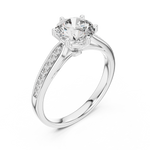 Gold Ring LR-0038, White Gold, view 2