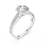 Gold Ring LR-0038, White Gold, view 2