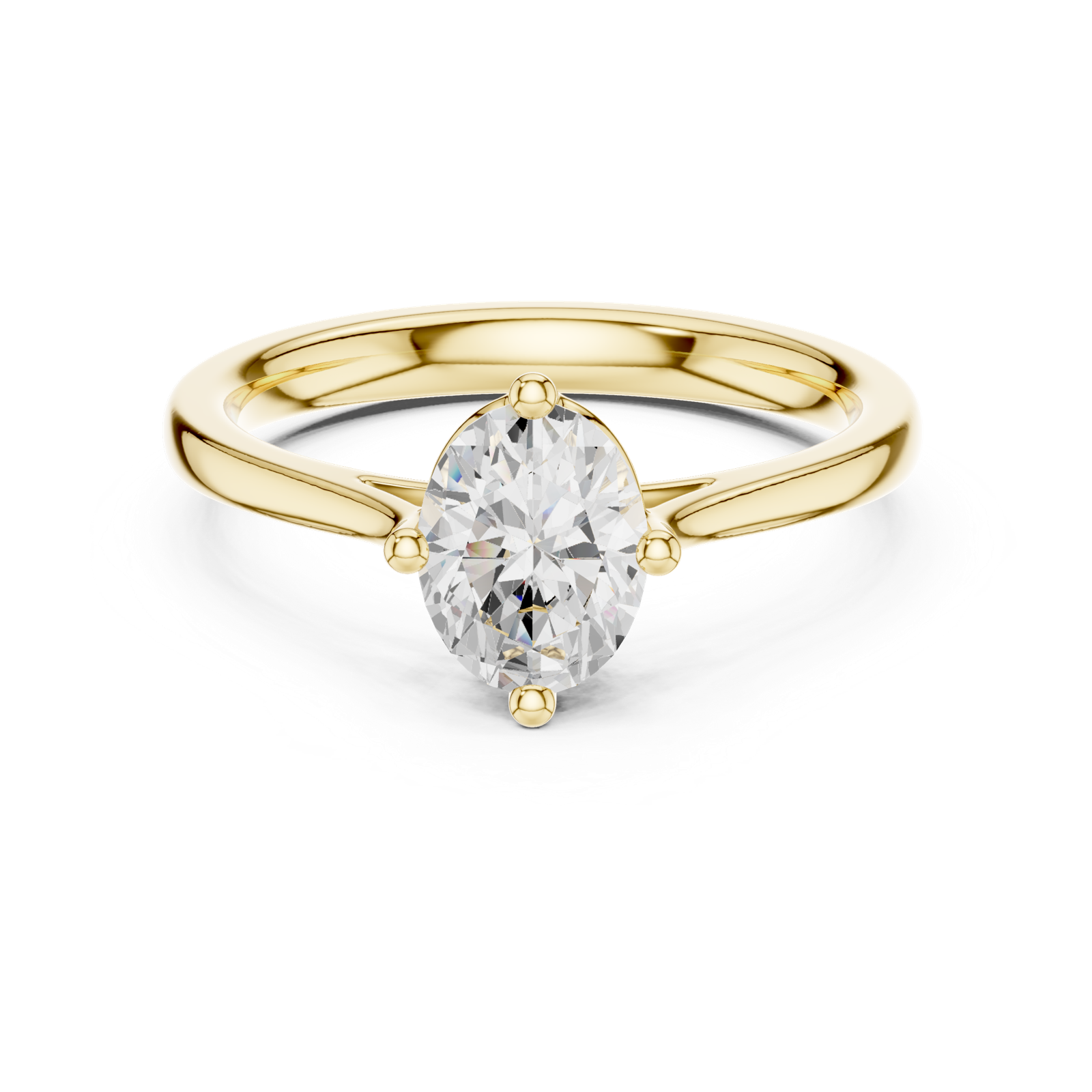 Gold Ring DDLR-569, Yellow Gold, view 4