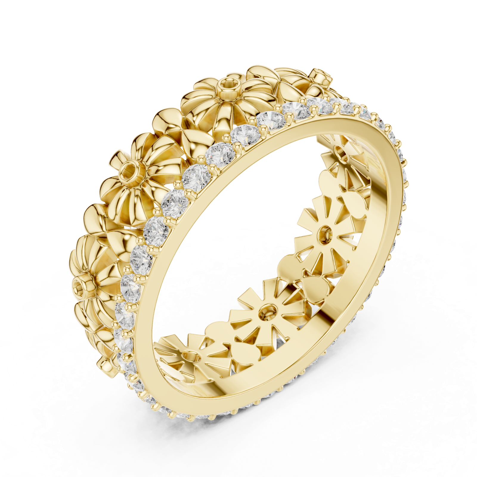 Gold Ring R42, Yellow Gold, view 2