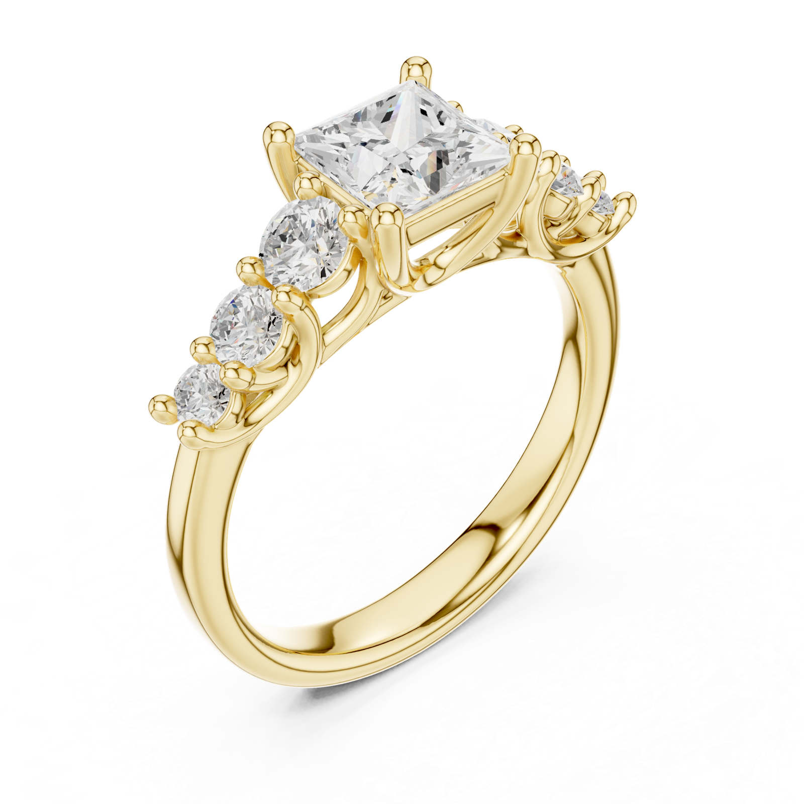 Gold Ring DDLR-703, Yellow Gold, view 2