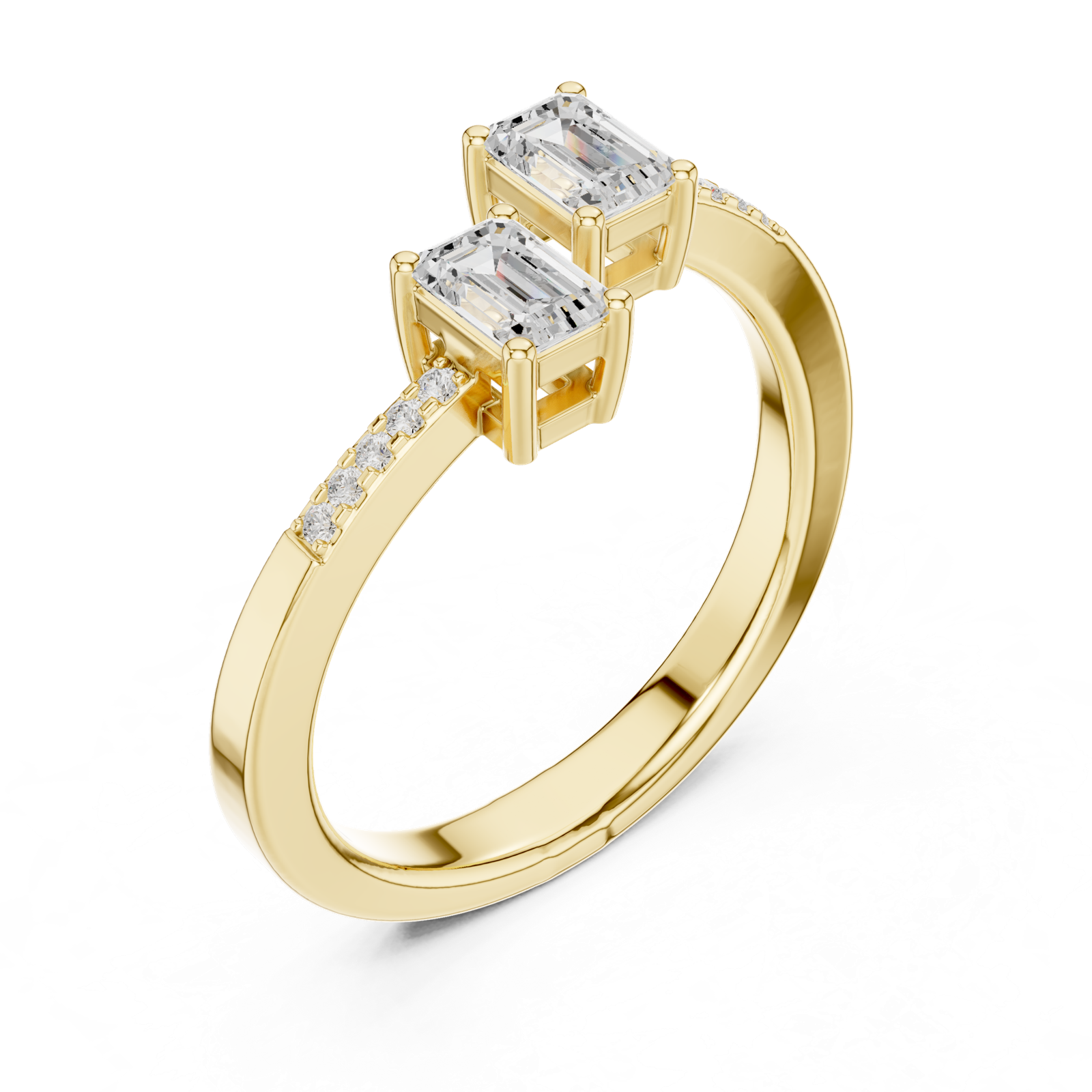 Gold Ring DDLR-481, Yellow Gold, view 2