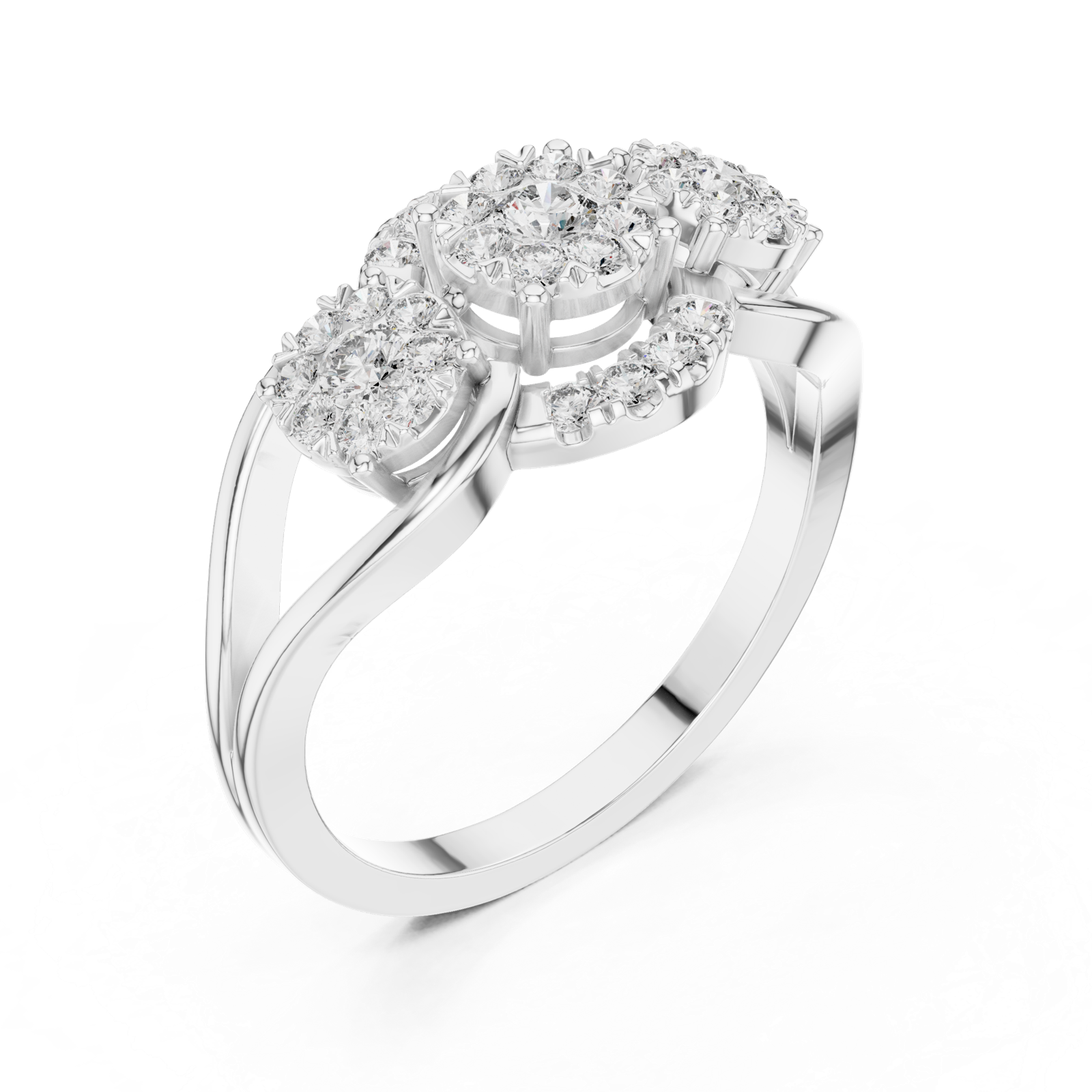 Gold Ring 19-120015L, White Gold, view 2