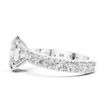 Gold Jewelry L35-63, Oval center stone, White Gold, view 3