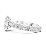 Gold Jewelry L35-63, Oval center stone, White Gold, view 3