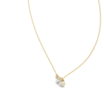 14K Solid Gold Lab Diamond Pendant Necklace, Yellow Gold, view 2