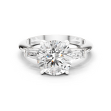 Gold Jewelry L35-67, Round center stone, White Gold