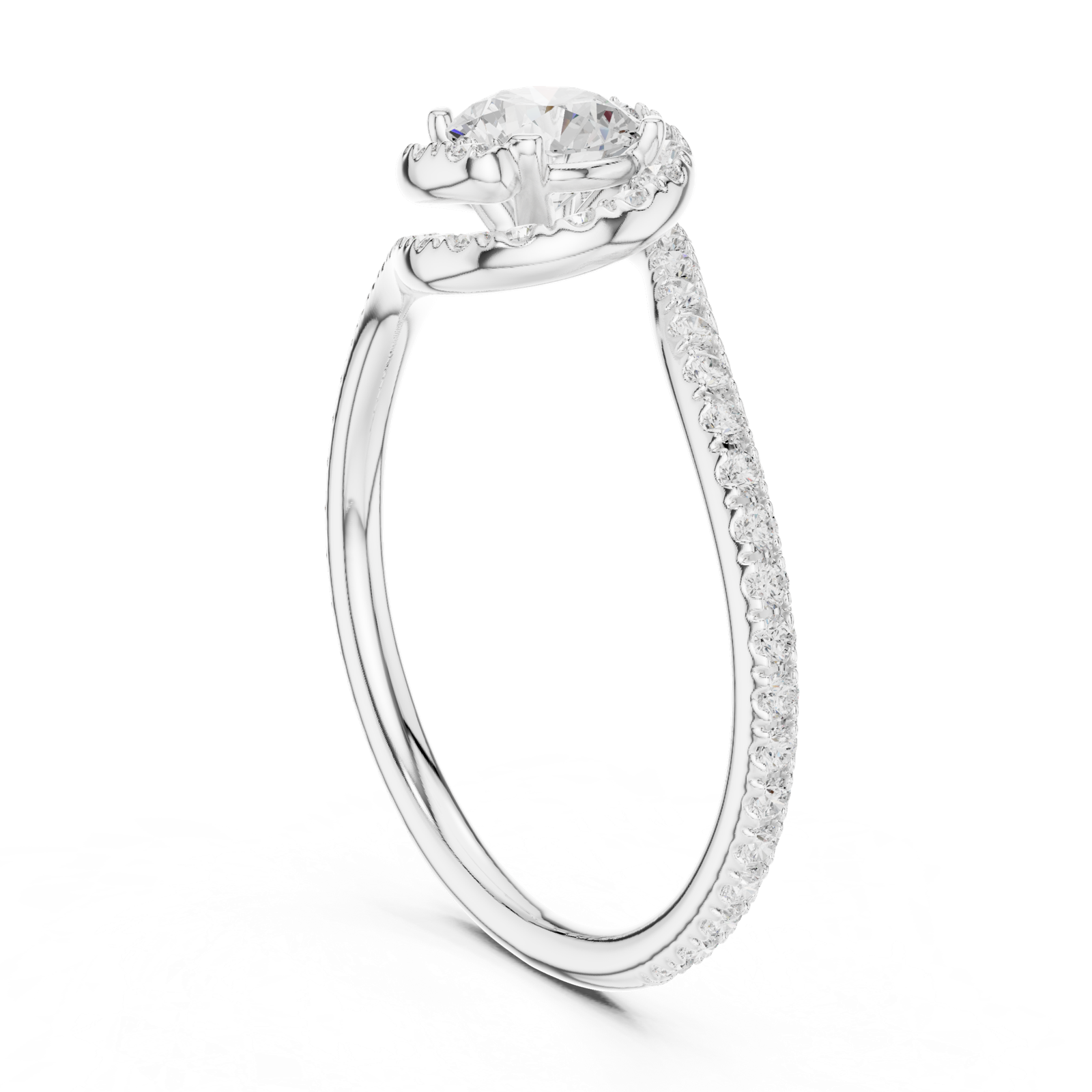 Gold Ring LR-0338, White Gold