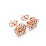 Gold Earrings AGDER-299-RPT, Rose Gold, view 2