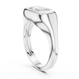Gold Jewelry L36-4, Radiant center stone, White Gold, view 1