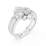 Gold Ring LR-01 (80), White Gold, view 2