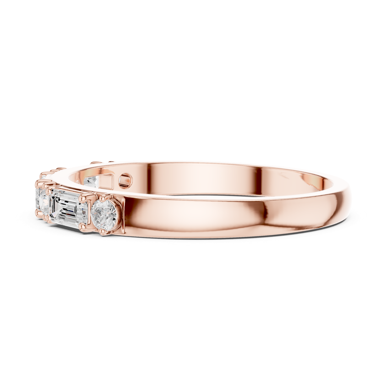 Gold Ring HLR-75, Rose Gold, view 3