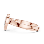 Gold Jewelry L36-3, Pear center stone, Rose Gold, view 3