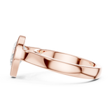 Gold Jewelry L36-3, Pear center stone, Rose Gold, view 3