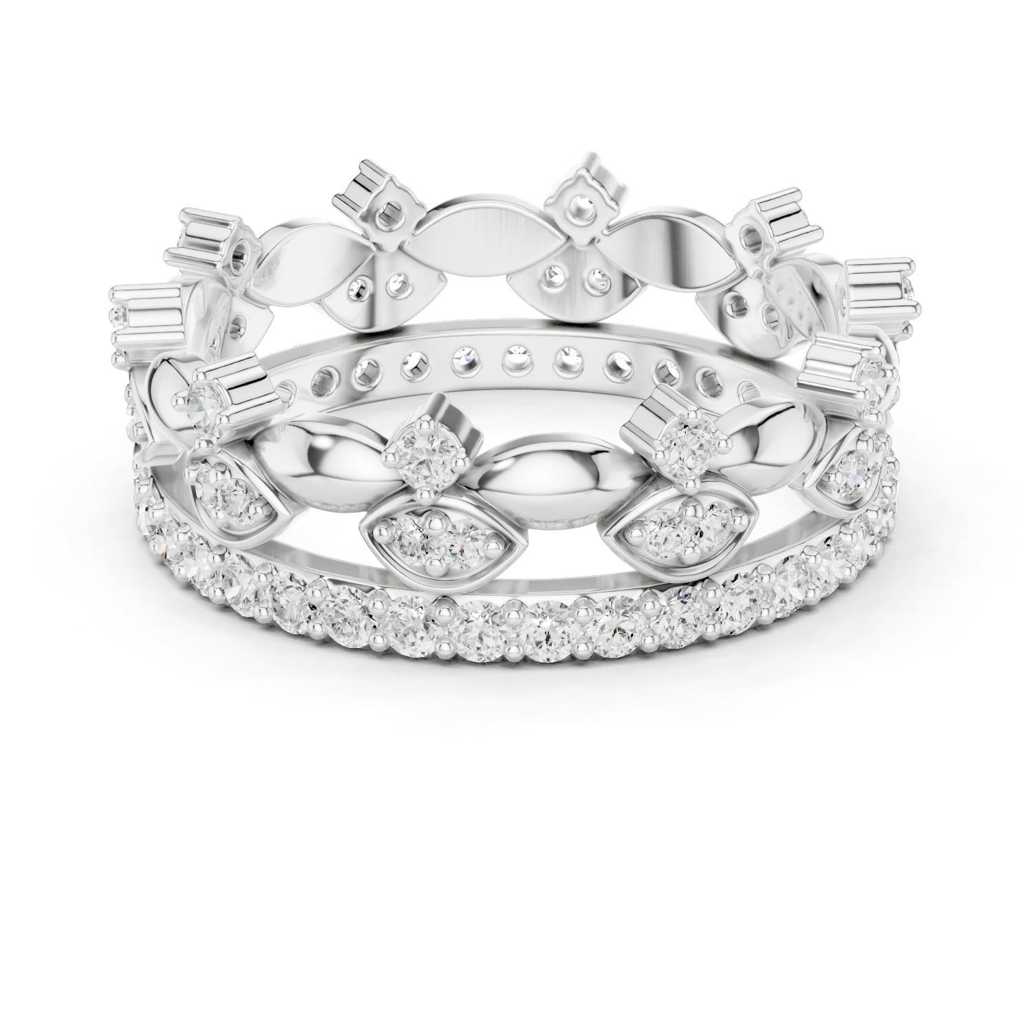 Gold Ring R31, White Gold