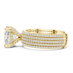 Gold Ring, Round center stone, Yellow Gold, view 3