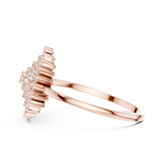 Gold Ring DR-6304, Rose Gold, view 3