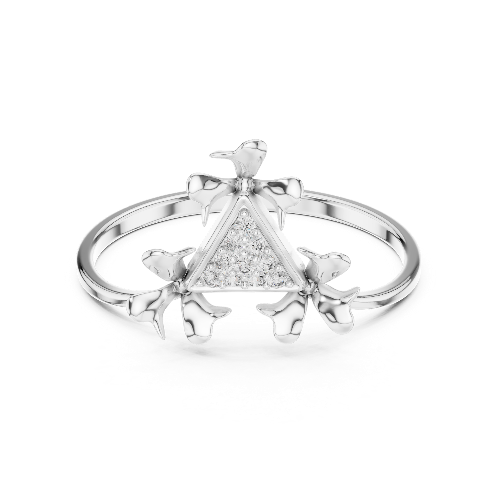 Gold Ring 1 (201), White Gold, view 4