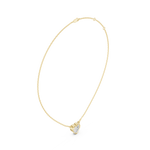 Gold Jewelry, Heart center stone, Yellow Gold, view 1