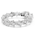 14K Solid Gold Lab Diamond Bracelet, White Gold, view 1