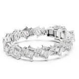 14K Solid Gold Lab Diamond Bracelet, White Gold, view 1