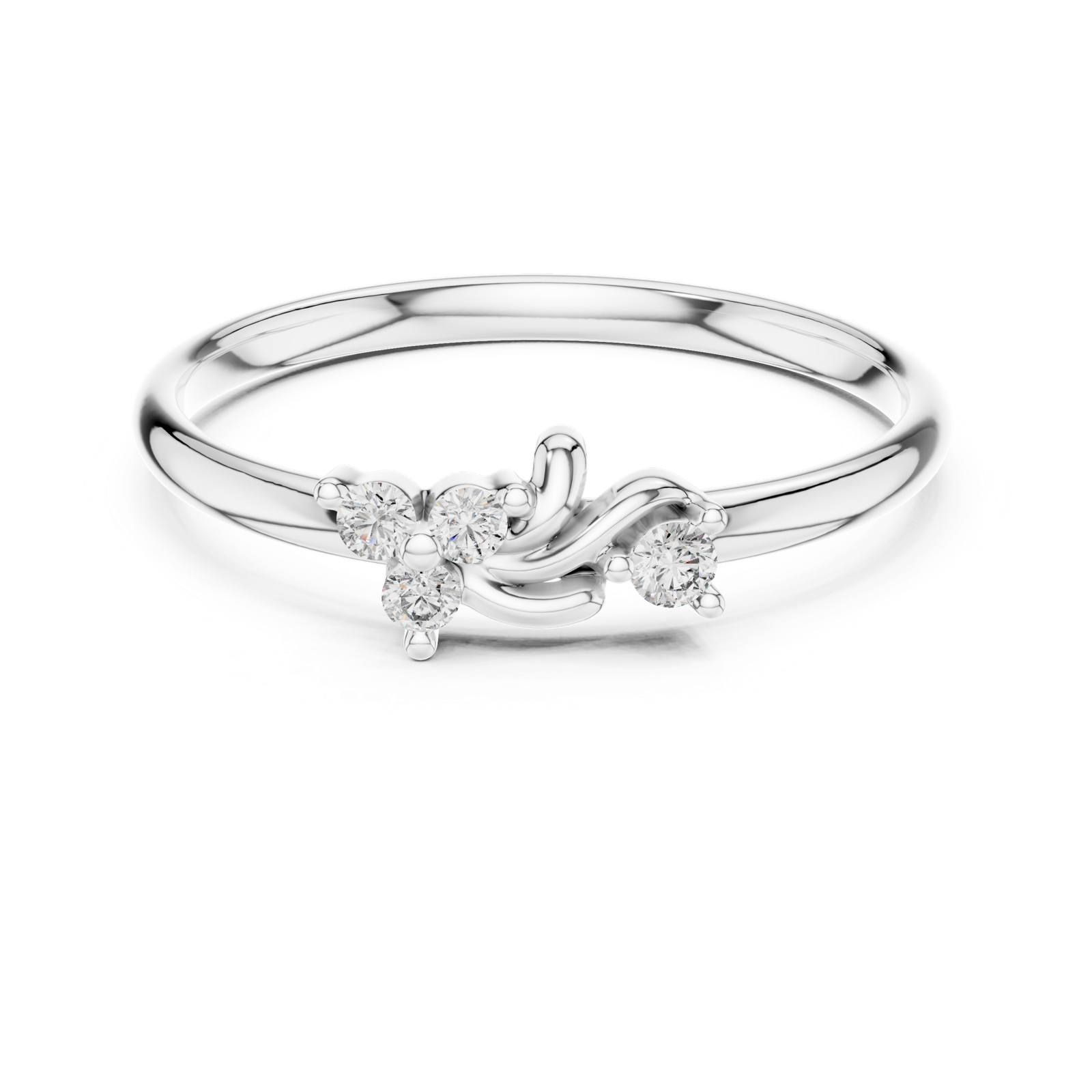 Gold Ring 1 (359), White Gold, view 4