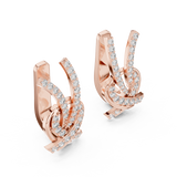 Gold Earrings L03-26, Rose Gold, view 2
