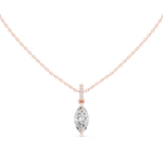 Gold Jewelry DDPO-009, Marquise center stone, Rose Gold, view 4