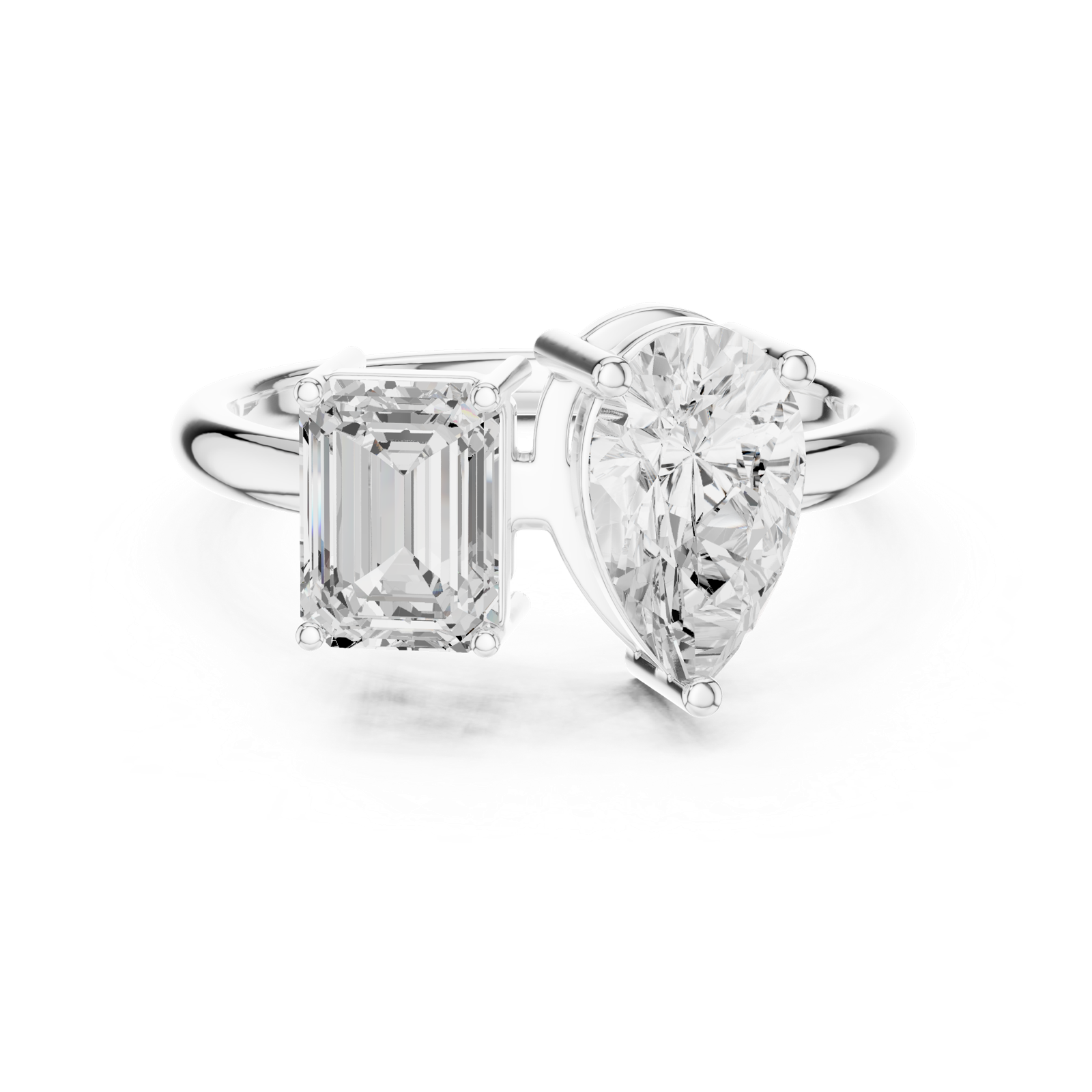 Gold Ring DDLR-1057, White Gold, view 4