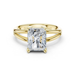 Gold Jewelry L36-7, Radiant center stone, Yellow Gold