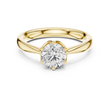 Gold Ring DDLR-562, Yellow Gold, view 4