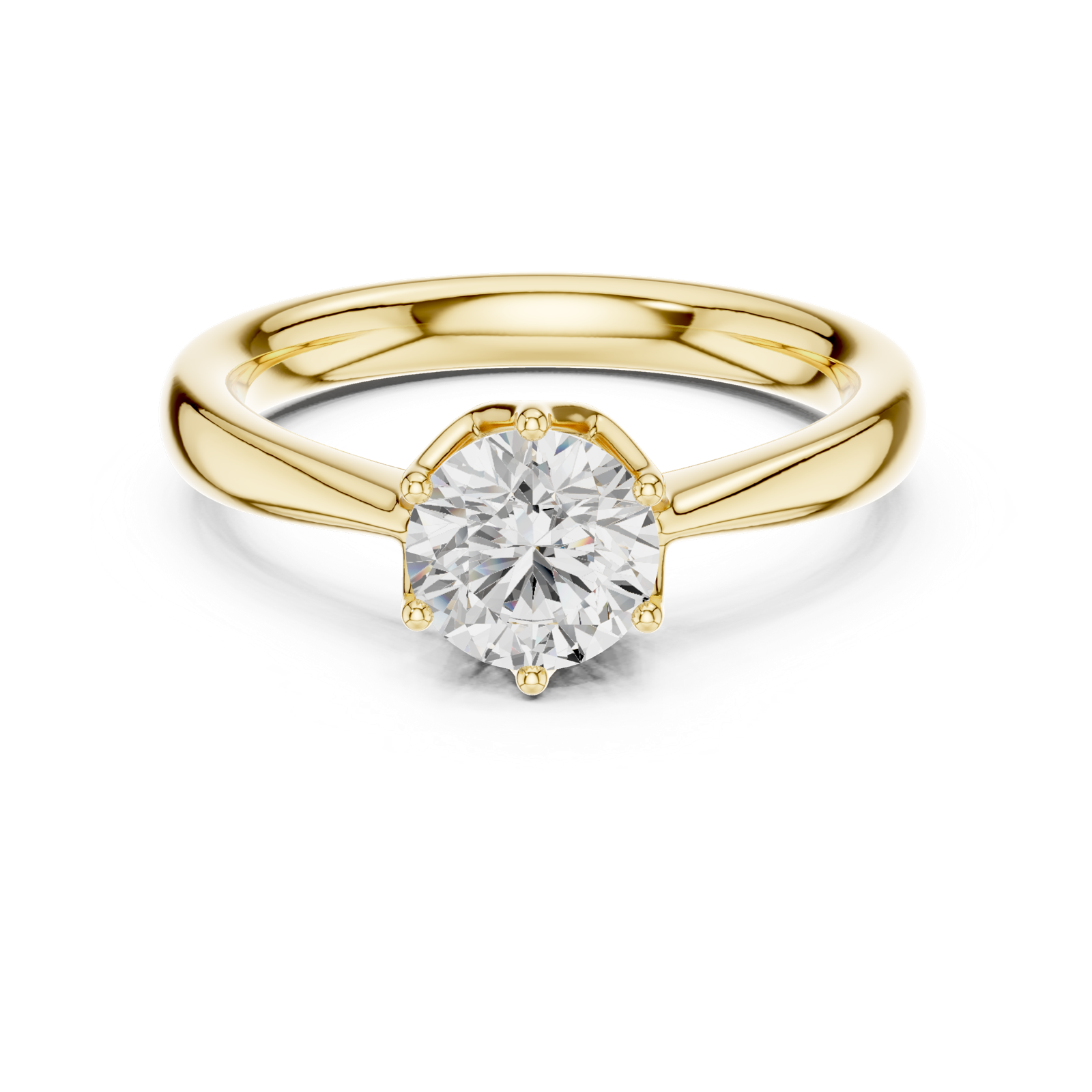 Gold Ring DDLR-562, Yellow Gold, view 4