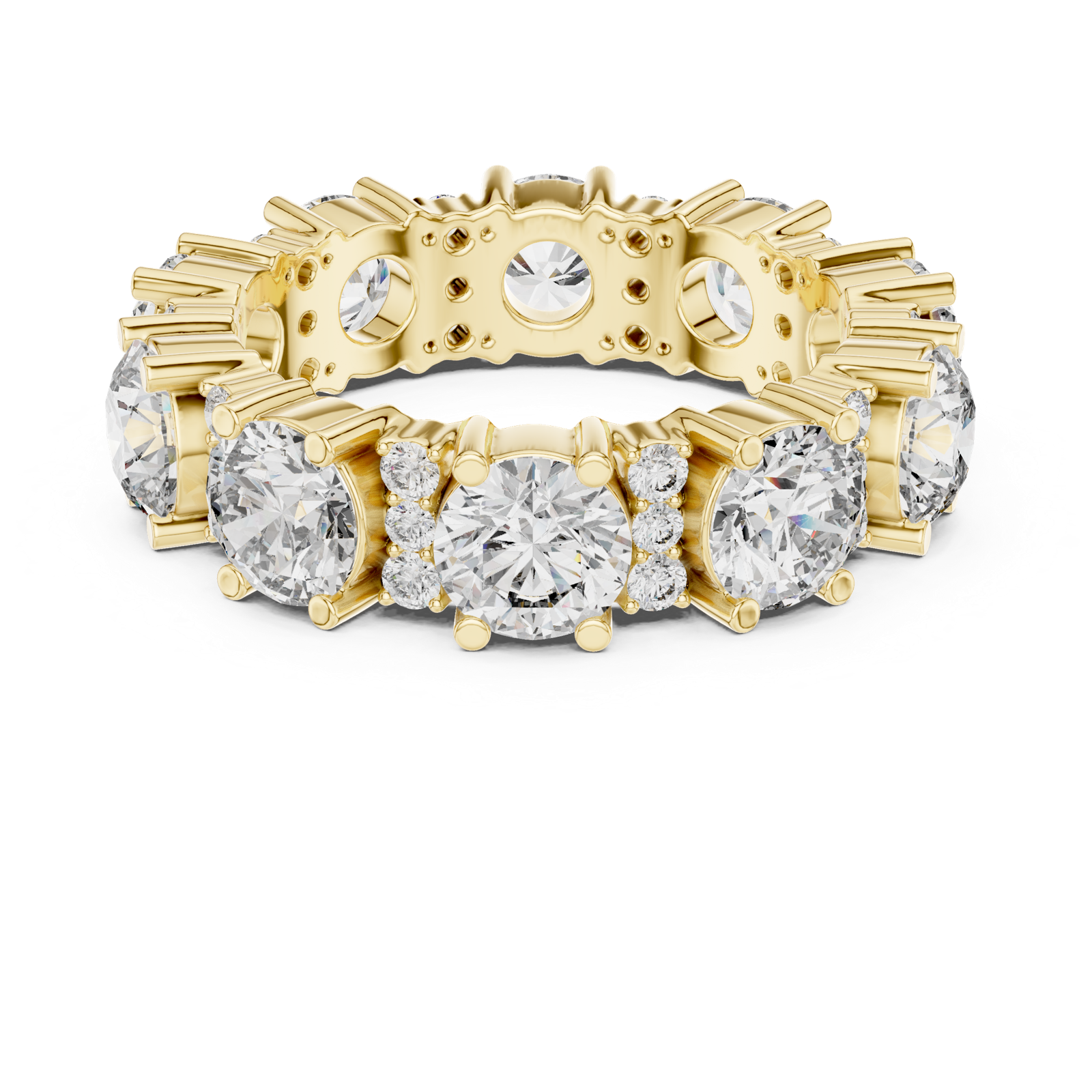 Gold Ring DDLR-232, Yellow Gold, view 4