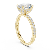 Gold Ring DDLR-161, Oval center stone, Yellow Gold, view 1