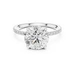 Gold Jewelry L36-16, Round center stone, White Gold, view 4