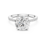 Gold Jewelry L36-16, Round center stone, White Gold, view 4