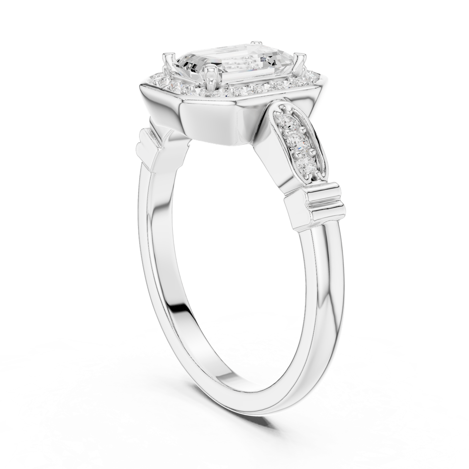 Gold Ring LR-0270, White Gold