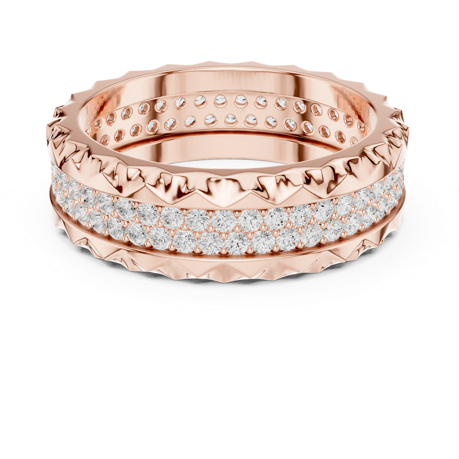 Gold Ring DDLR-423, Rose Gold, view 4