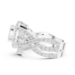 Gold Ring DDLR-582, White Gold, view 3