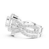 Gold Ring DDLR-582, White Gold, view 3