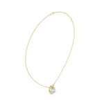 Gold Jewelry DDPO-001, Pear center stone, Yellow Gold, view 1