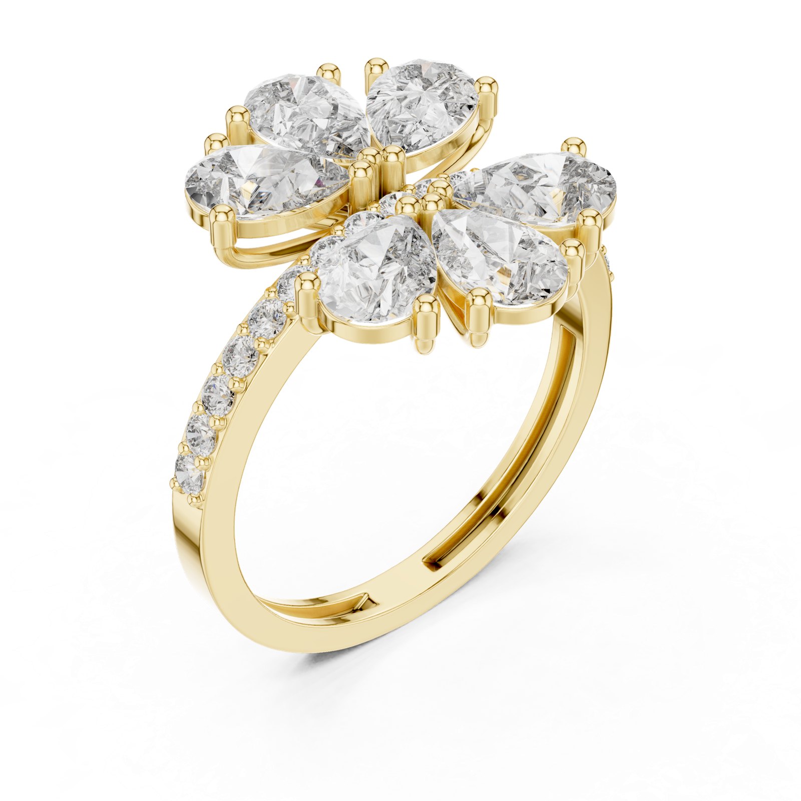 Gold Ring ALR-71, Yellow Gold, view 2