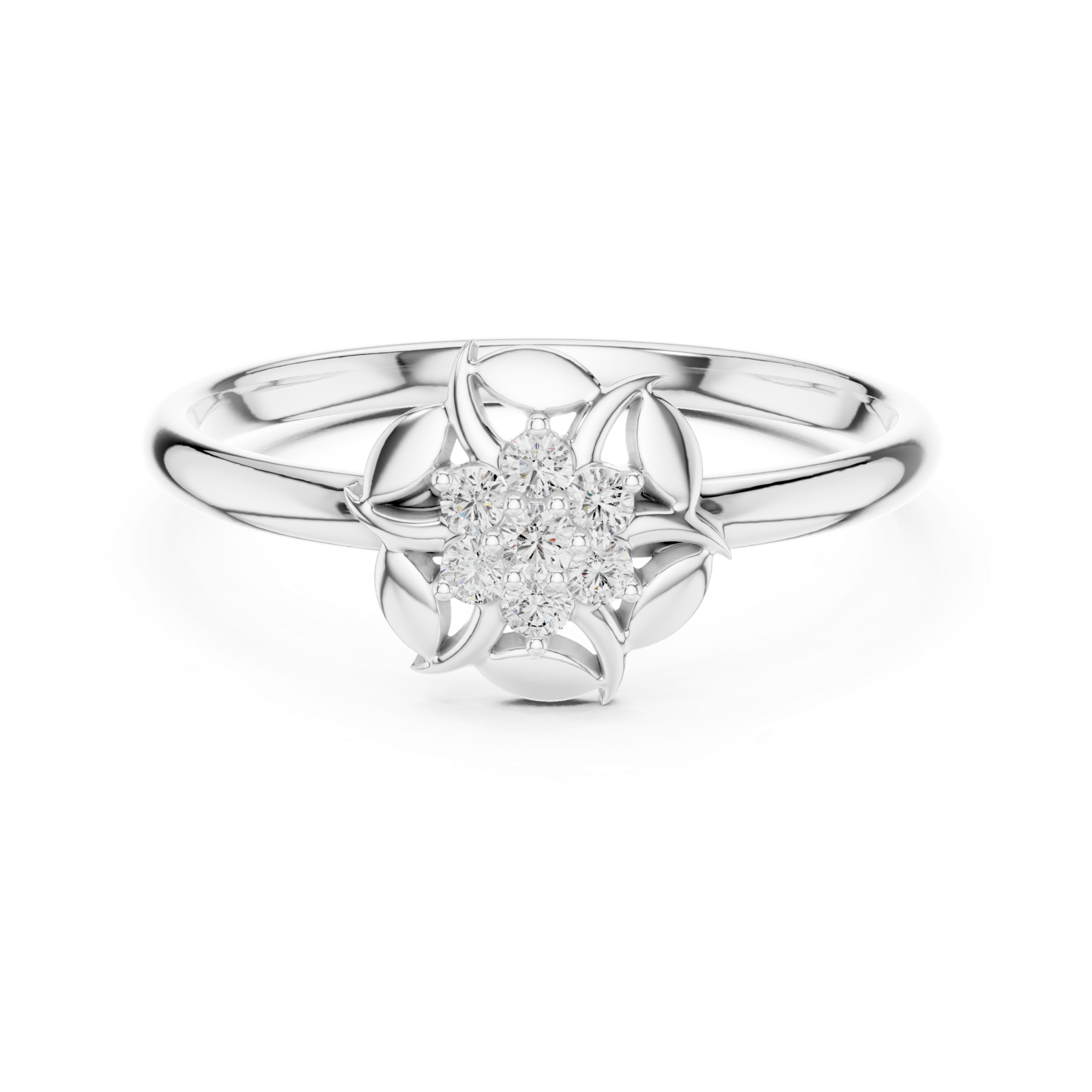 Gold Ring 1 (380), White Gold, view 4