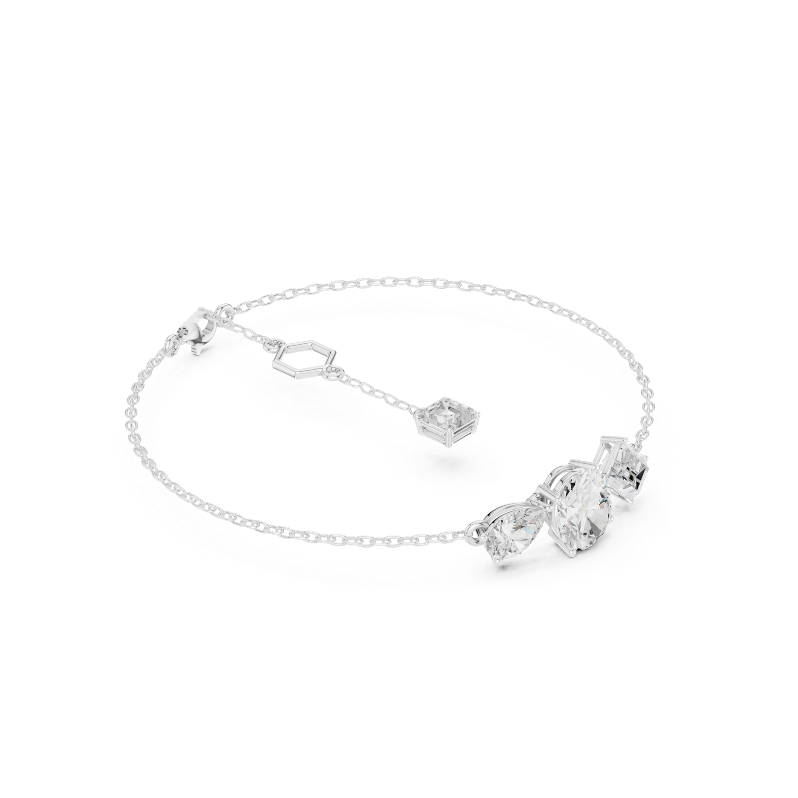 Gold Bracelet SBWB (26), White Gold, view 1