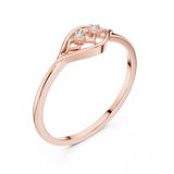 Gold Ring DR-6187, Rose Gold, view 2