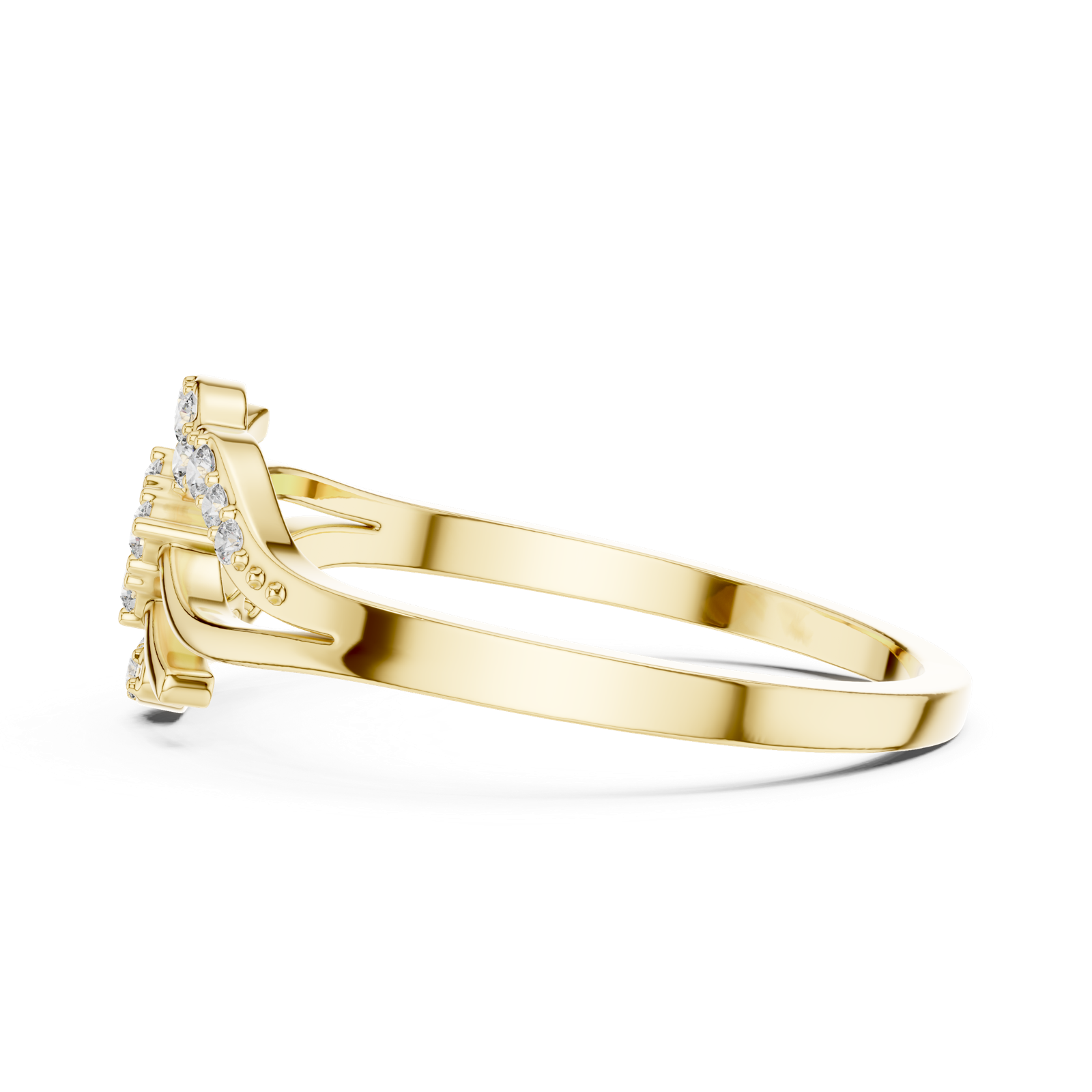 Gold Ring DR-6301, Yellow Gold, view 3