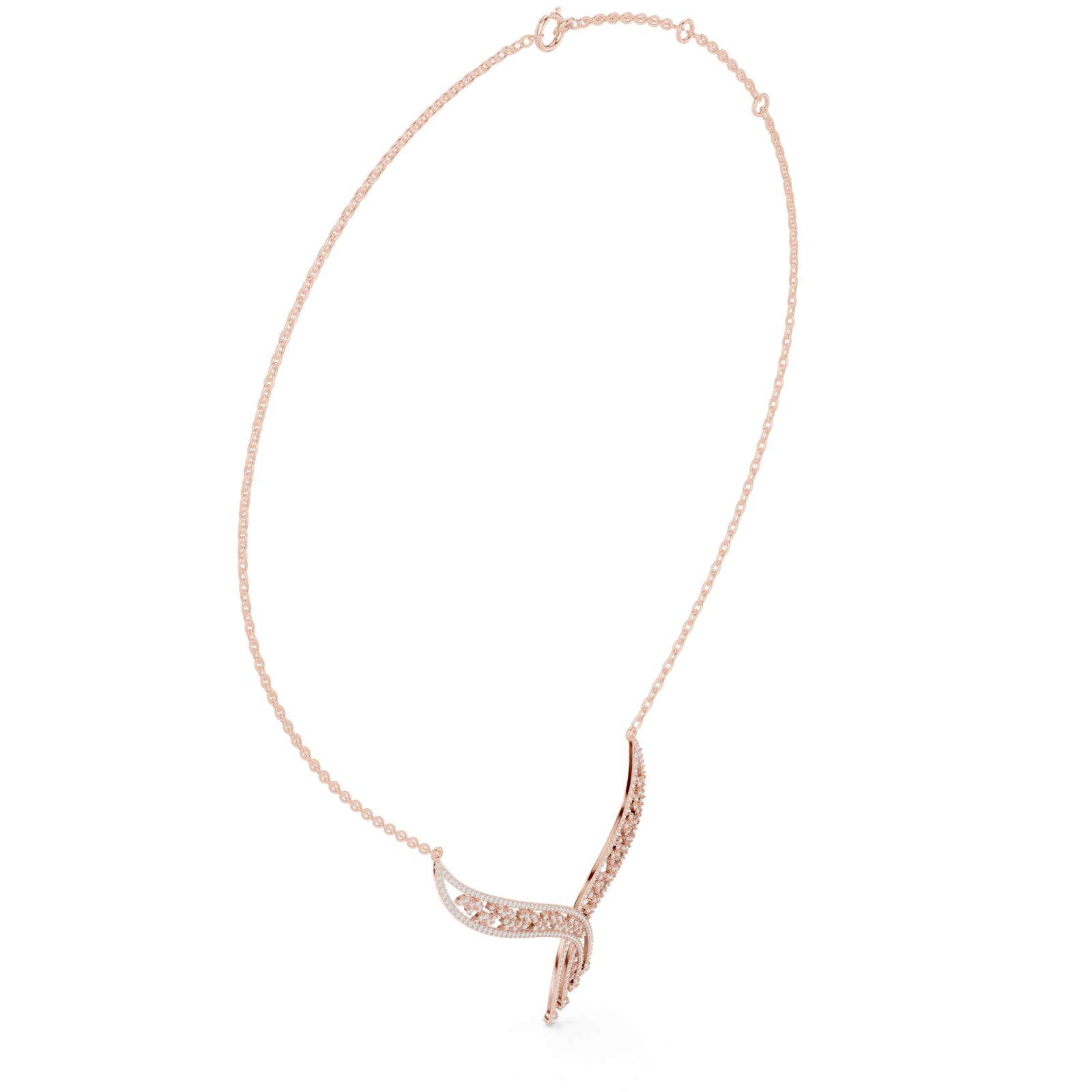 Gold Necklace SBWN (51), Rose Gold, view 1