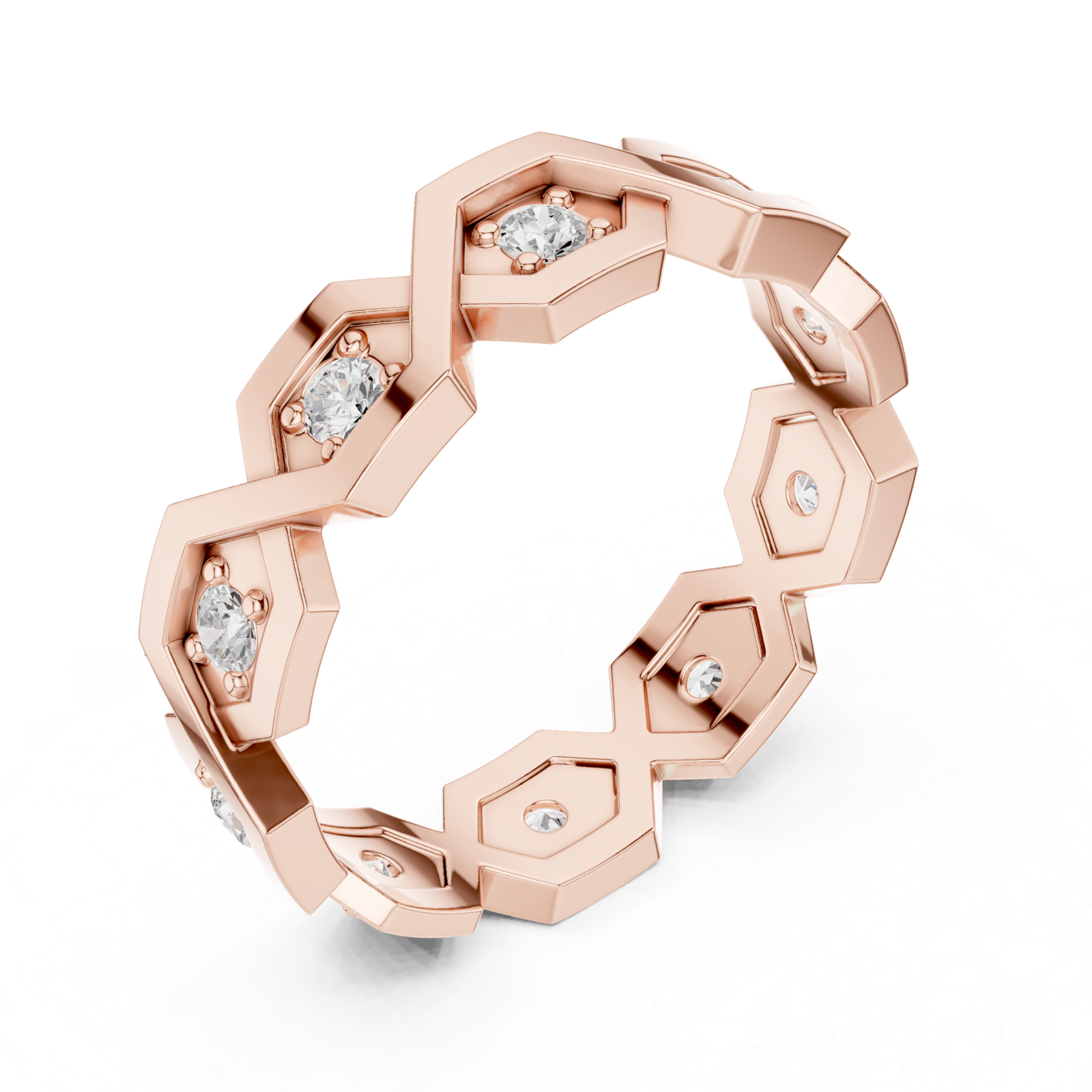 Gold Ring L22-R6, Rose Gold, view 2