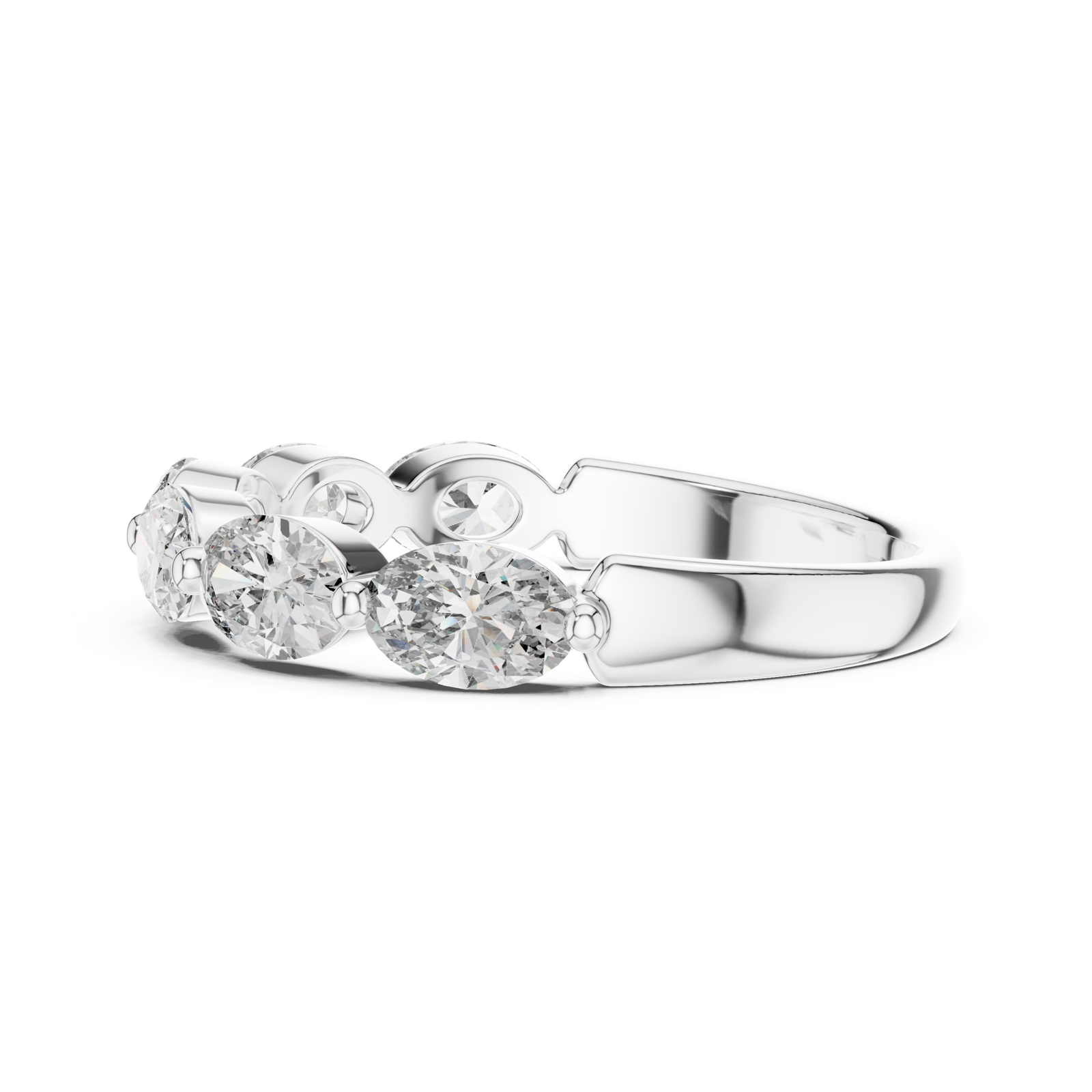 Gold Ring DDLR-002, White Gold, view 3
