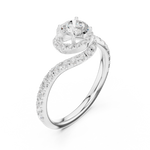 Gold Ring LR-0325, White Gold, view 2